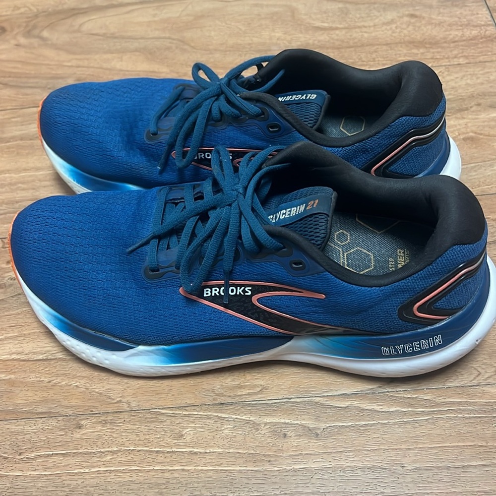 Brooks Glycerin 21 Cushioning Running Shoes - Navy Blue - Picture 4 of 8